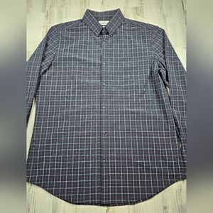 Mizzen + Main Leeward Blue Red Check Button Down Trim Fit Shirt Men's Size XXL